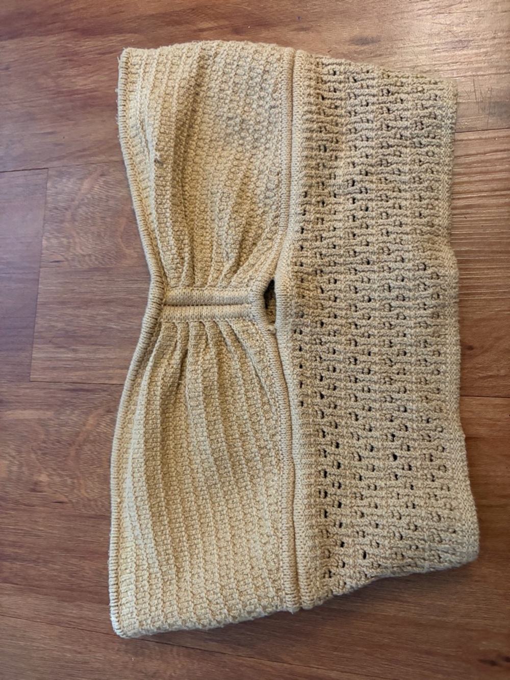 American Eagle Outfitters Openwork Knit Waist Belt in Camel